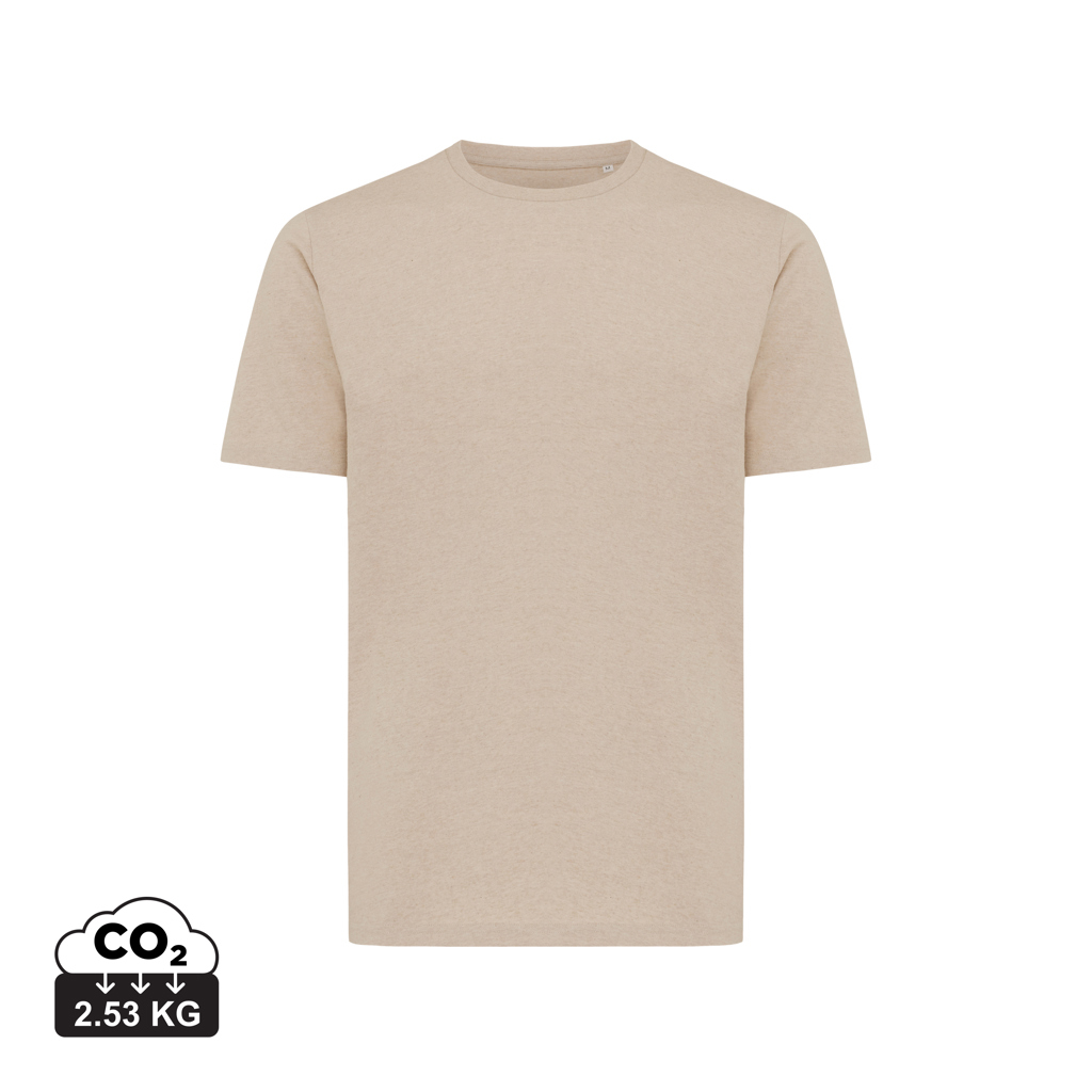 T-shirt en coton bio unisexe à personnaliser Sierra Iqoniq light heather brown